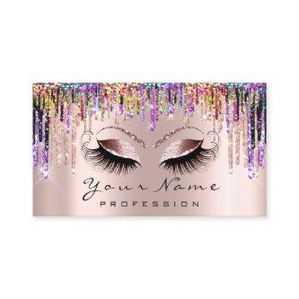 Makeup Artist Lash Rose Holograph Appointment Card