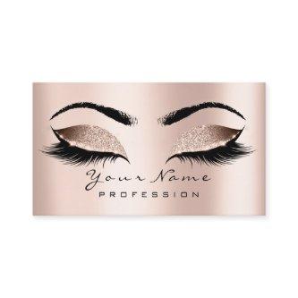 Makeup Artist Lashes Pink Rose Appointment Card