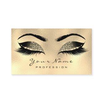 Makeup Artist Lashes Sepia Gold Appointment Card