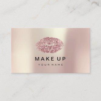 Makeup Artist Lips Pink Rose Gold Red Bean Glitter