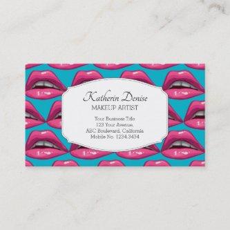 Makeup Artist Pop Art Pink Lips