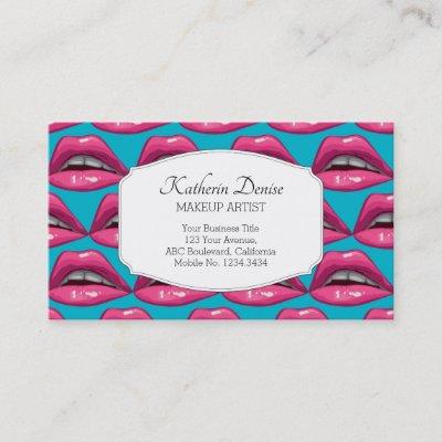 Makeup Artist Pop Art Pink Lips