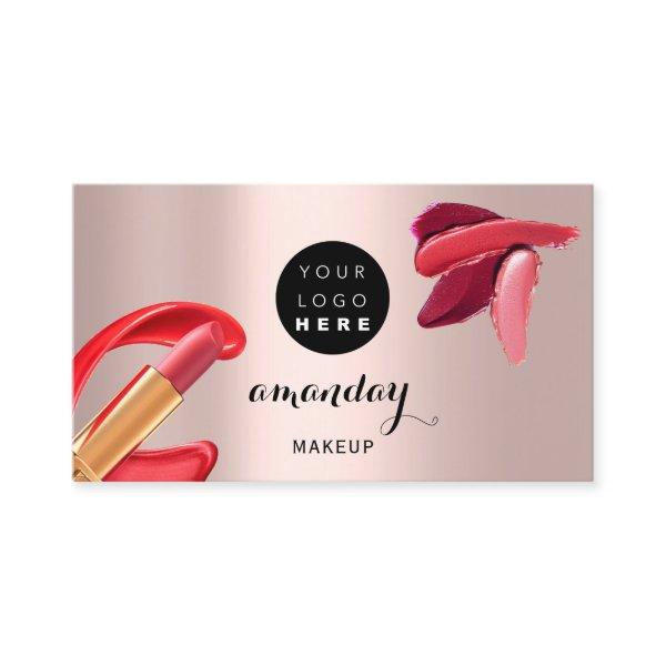 Makeup Artist Red Lipstick Custom Photo QR Code