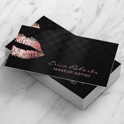 Makeup Artist Rose Gold Lips Luxury Black Salon