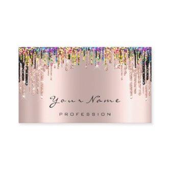 Makeup Artist Rose Holograph Appointment Card