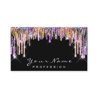 Makeup Artist Rose Purple Drips Appointment Card