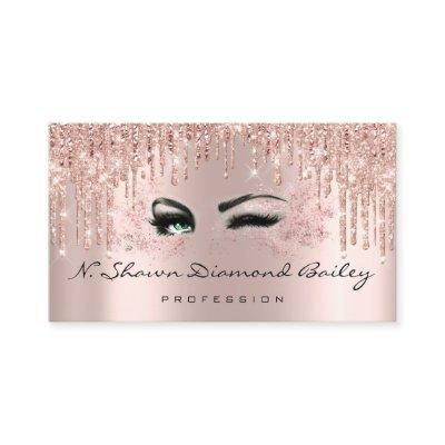 Makeup Artist Rose Spark Lips Wax Brows Eyes Appointment Card
