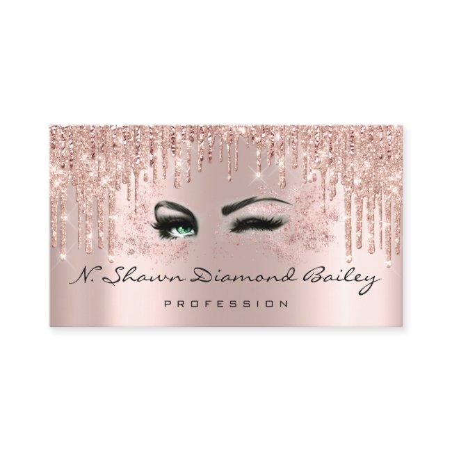 Makeup Artist Rose Spark Lips Wax Brows Eyes Appointment Card
