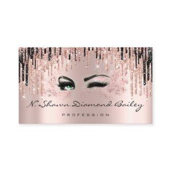Makeup Artist Rose Spark Lips Wax Green Eyes Appointment Card
