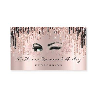 Makeup Artist Rose Spark Lips Wax Green Eyes Appointment Card