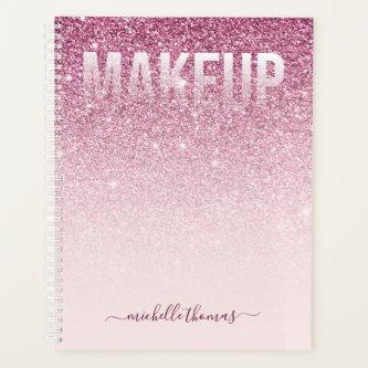 Makeup artist signature script blush pink template planner