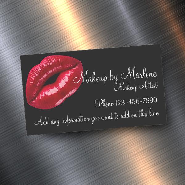 Makeup Artist Stylish Red Lips Fashionn Design Magnetic