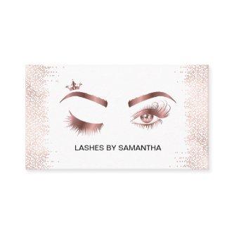 Makeup artist Wink Eye Gold Confetti Lashes