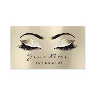 Makeup Champaigne  Lashes Marble Appointment Card