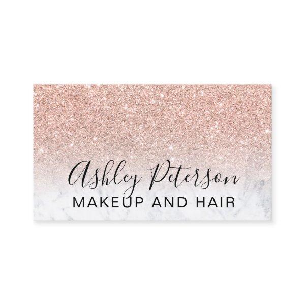 Makeup elegant typography rose gold glitter marble