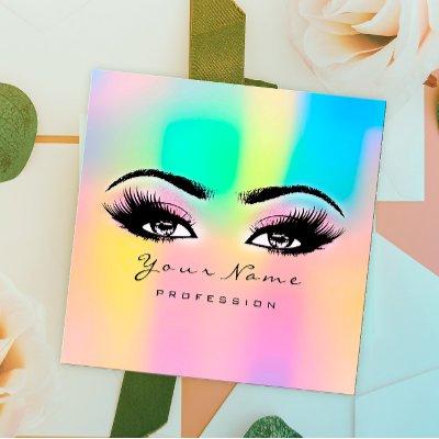 Makeup Eyebrow Eyelashes Glitter Bright Holograph Square