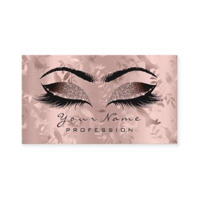 Makeup Eyebrow Eyes Lashes Glitter Rose Floral Wow