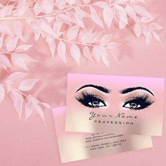 Makeup Eyebrow Eyes Lashes Pink Ombre Rose