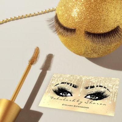 Makeup Eyebrow Lashes Glitter Drip Spark Faux Gold