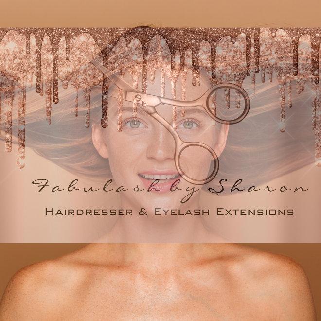 Makeup Eyelash Hairdresser Scissors Rose Drip VIP