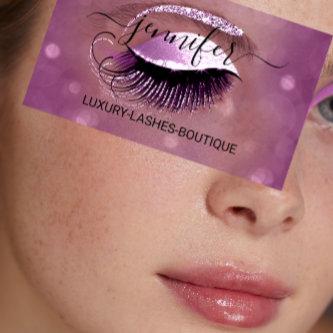 Makeup Eyelash QR Code Logo Glitter Berry  Pink