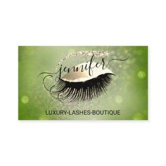 Makeup Eyelash QR Code Logo Glitter Gold Woodland