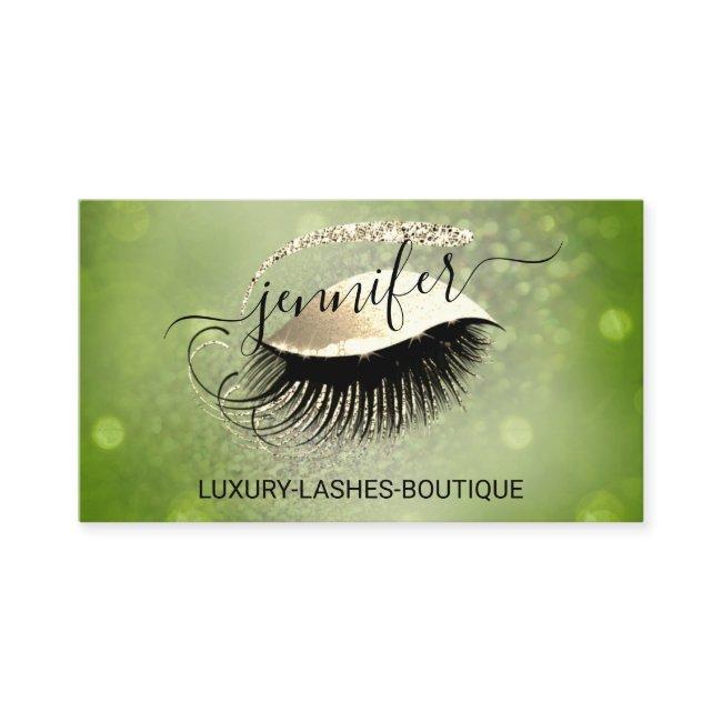 Makeup Eyelash QR Code Logo Glitter Gold Woodland