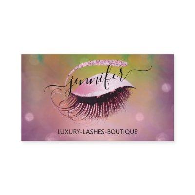 Makeup Eyelash QR Code Logo Glitter Holograph Pink