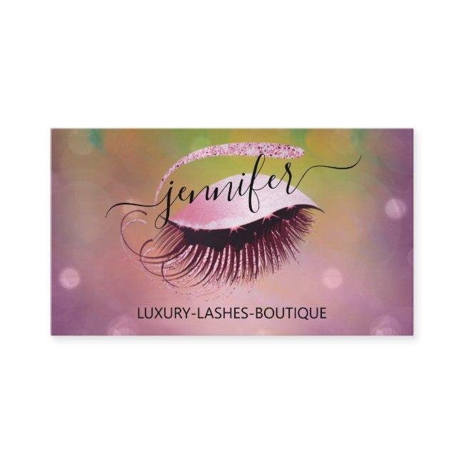 Makeup Eyelash QR Code Logo Glitter Holograph Pink