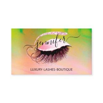 Makeup Eyelash QR Code Logo Glitter Ombre Pink