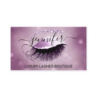 Makeup Eyelash QR Code Logo Glitter Rose Pink