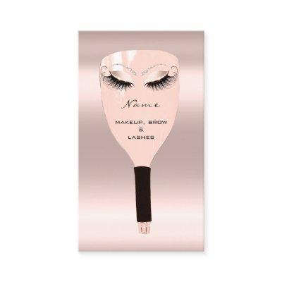 Makeup Eyes Lashes Brow Rose Drip Appointment Card