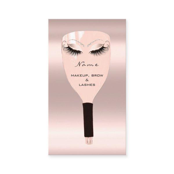 Makeup Eyes Lashes Brow Rose Drip Appointment Card