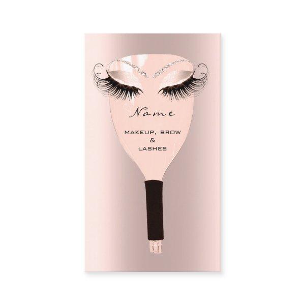 Makeup Eyes Lashes Brow Rose Drip Appointment Card