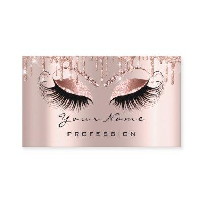 Makeup Eyes Lashes Eye Rose Drips Appointment Card