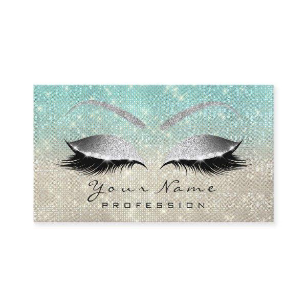 Makeup Eyes Lashes Glitter Gray Blue Appointment