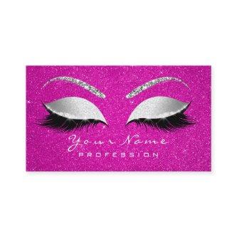 Makeup Eyes Lashes Wax Hot Pink Appointment Card