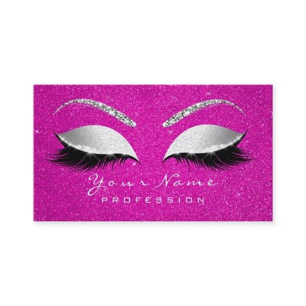 Makeup Eyes Lashes Wax Hot Pink Appointment Card