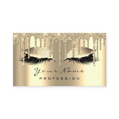 Makeup Gold Sepia Lashes Waxing Appointment Card