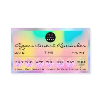 Makeup Hair Appointment Reminder Holograph Logo