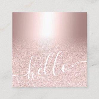 Makeup hair Rose gold glitter ombre metallic hello Square