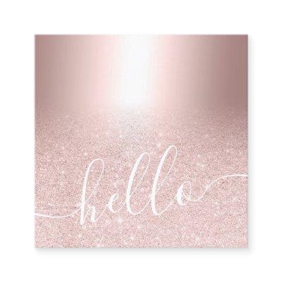 Makeup hair Rose gold glitter ombre metallic hello Square