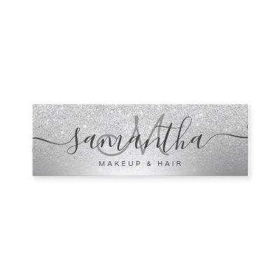 Makeup hair silver glitter ombre metallic foil mini