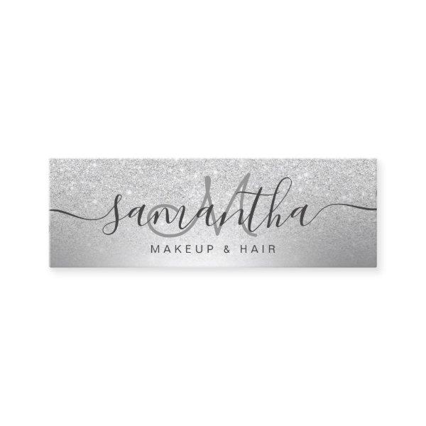Makeup hair silver glitter ombre metallic foil mini