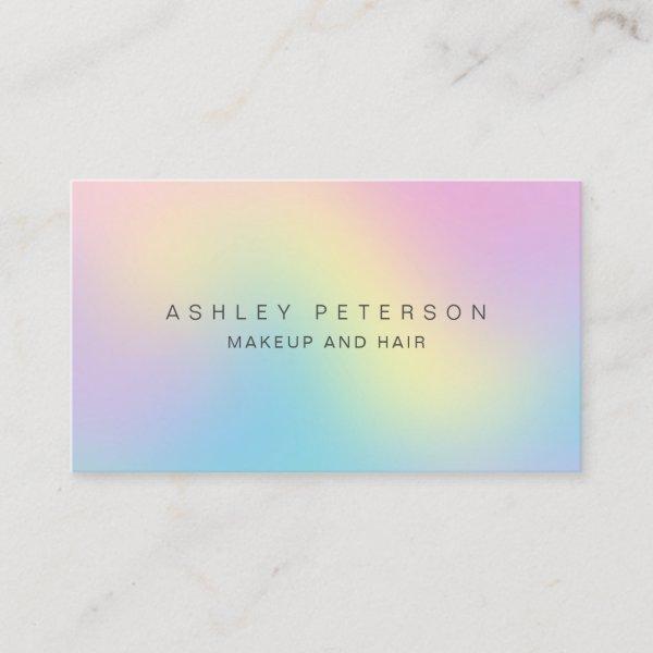 Makeup modern pastel holographic iridescent ombre