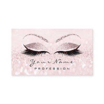 Makeup Pink Lashes Extension Appointment Card