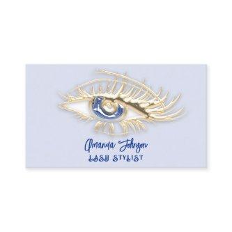 Makeup Princes Gold Blue Pastel EyelashQr Code