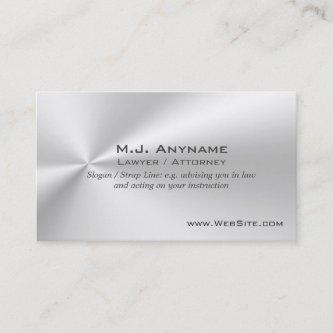 Male Attorney luxury silver-effect with slogan