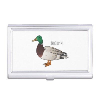 Mallard duck cartoon illustration  case