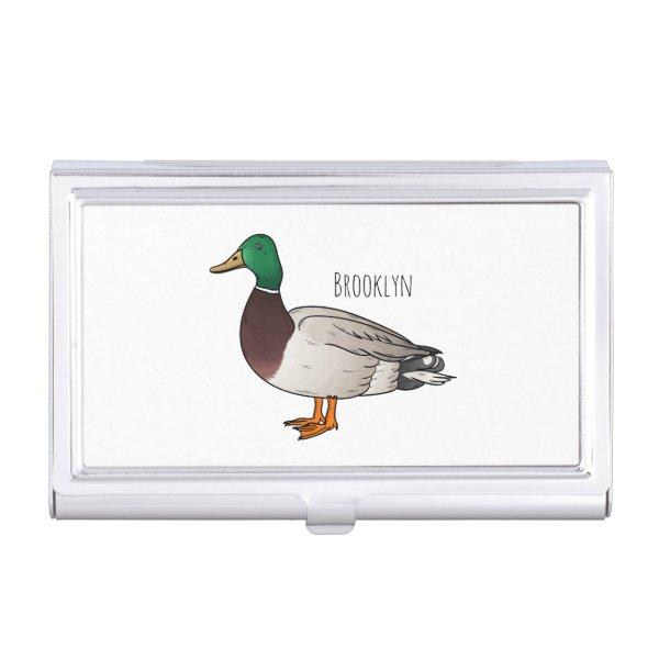 Mallard duck cartoon illustration  case
